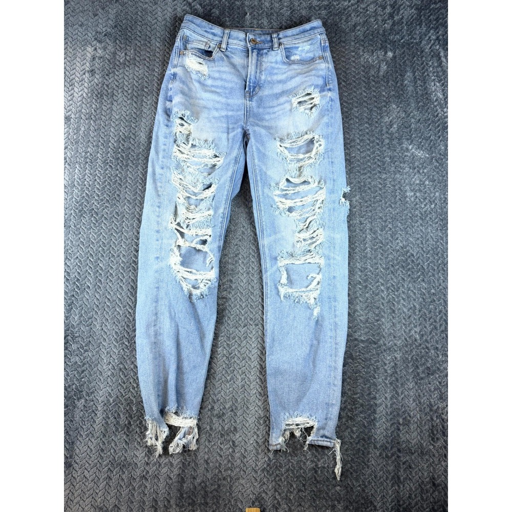 American Eagle Outfitters Jeans Womens 4 Blue Denim Cotton Stretch Distressed